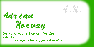 adrian morvay business card